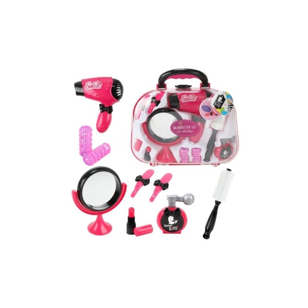 Toi Toys Glamour Shine Friseurset Mit Echtem FöN Koffer ZubehöR FüR Kinder-image