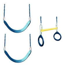 Swing-N-Slide WS 5102 2-Pack Blue Ring/Trapeze Combo Swing Seats