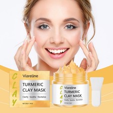 Turmeric Clay Mask for Brightening  Pore Cleansing, Hydrating Face Mask