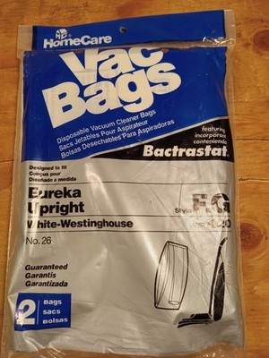 HomeCare Vac Bags Eureka Upright F&G White-Westinghouse VIP 1020-2 Vacuum Bags