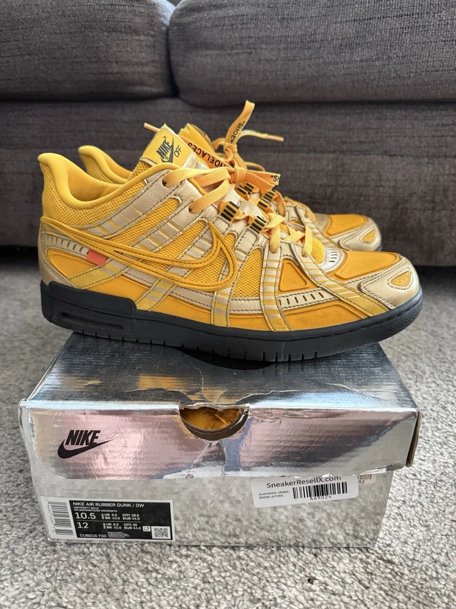 スニーカー NIKE RUBBER DUNK/ OW (TD) Off-White 15cm Nike Off-White x Air Rubber Dunk University Gold for Sale