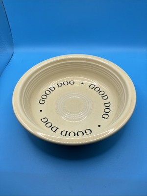 Fiesta Small Good Dog dog dish Yellow Vintage Made In The USA.