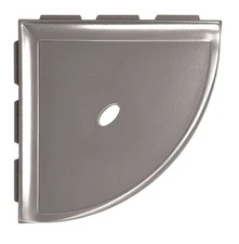 Questech 8" Metro Lugged Corner Shelf Brushed Nickel SBA114-024