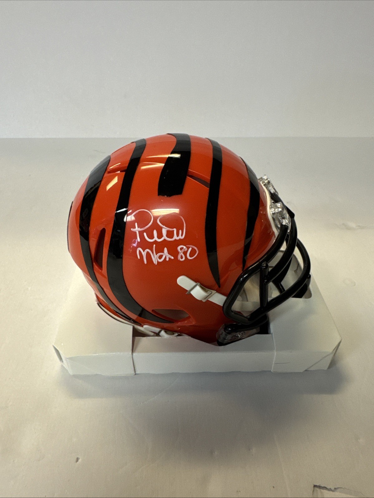 Peter Warrick Autographed Signed Cincinnati Bengals #80 Speed Mini Helmet | Beckett COA 