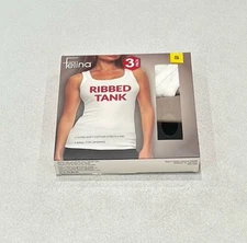 Felina Women's Ultra Soft Cotton Stretch 3-Pack Ribbed Tank, Multicolor, S