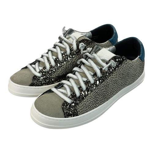 NEU - P448 F22 John Sneaker Größe EU 40 /US 9,5 in Grau Glitzer Schnürsenkel Neu mit Karton - Bild 3 von 24