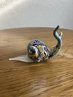 Vintage Murano Art Glass Millefiori Snail Figurine Made In Italy Broken