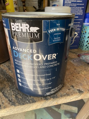 #ad #ad Behr deck Over Paint 3 Gallons. Sells For $49 Offering For $35. Color Atlantic $35.00