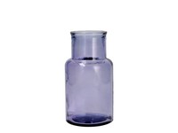 H&h Vase Aus Recyclingglas, Geometrische Form, Lila, 28 H Cm