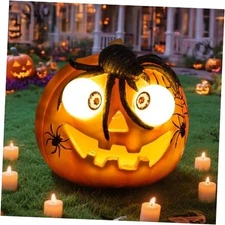 Halloween Pumpkin Solar LED Light Outdoor Solar Powered Garde Decorative Spider