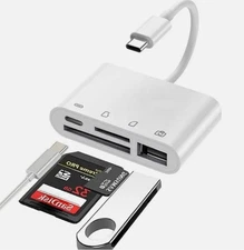 4 in 1 USB C Camera Memory Card Reader Type C Micro SD TF Card Reader Adapter