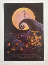 Tim Burtons The Nightmare Before Christmas Postcard Movie Advertisement Unposted