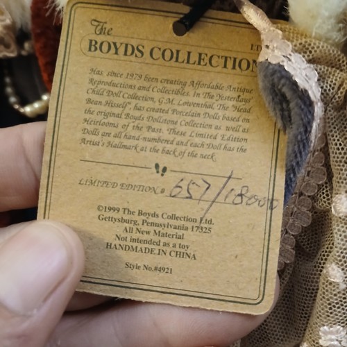 Boyds Bears Yesterdays Child Porcelian Doll Amy #4921 With Box Read - Picture 6 of 14