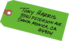 Unstrung Shipping Tags, 11.5 Pt. Stock, 4-3/4" X 2-3/8", 1,000 Green Hang Tags