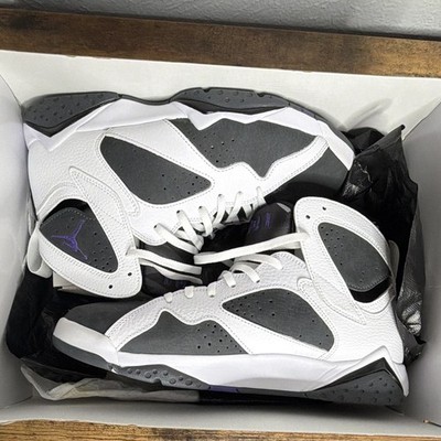 Jordan Air Jordan 7 Retro Flint 2021 High Top CU9307-100 White/Gray/Purple