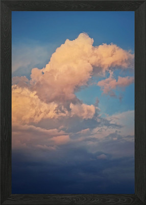 Gerahmtes Wandbild Sonnenschein Kumulus Sturmwolke Poster Leinwanddruck Bild
