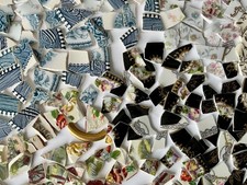 Broken China Mosaic Tiles BULK  Mixed Set  300 Pieces