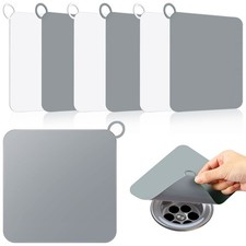 6 Pack Shower Drain Covers,BathtubStoppers to Keep Bugs Out,Anti Odor Plugs,gray
