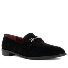 Linda Baumann Women's Black Leather Loafers Casual LDB6585-25228BLK