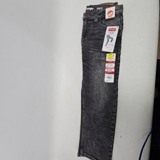 Wrangler Boy  s Slim Fit Flex Jeans Black Size 10 Husky Brand New