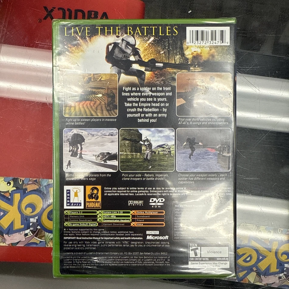 Star Wars Battlefront Xbox Original BRAND NEW Factory SEALED BLACK LABEL RARE - Image 2 of 4