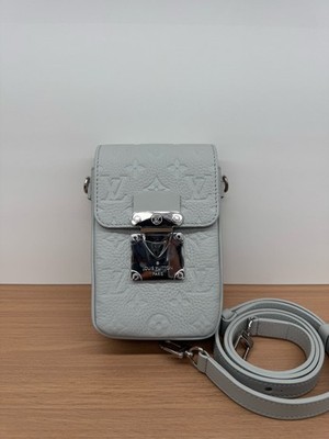 Louis Vuitton Monogram Embossed Leather Vertical Crossbody Phone