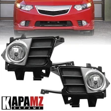 Bumper Fog Light Driving Lamp Cover Frame with Chrome Trim For Acura TSX 2011-14