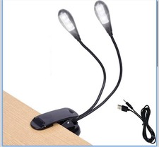 Music Stand Light Pack Clip on LED Book Reading Black