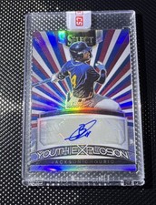 Jackson Chourio 2023 Youth Explosion Auto Red White Blue /49 # YES-JC
