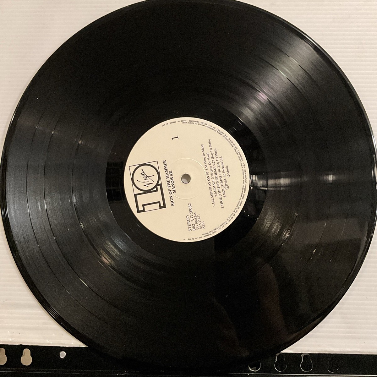 Manowar - Sign Of The Hammer LP 1984 10 Records – VG 50082 [Greece