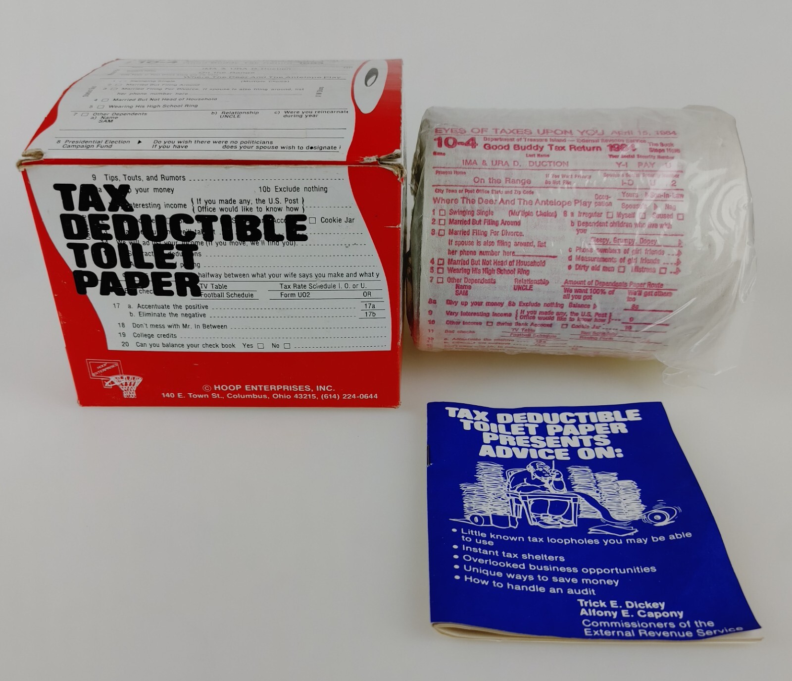 Tax Deductible Toilet Paper Roll & Booklet Of "Advice" 1984 Joke/Prank/Gag Gift eBay
