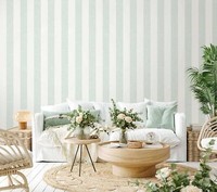 Vliestapete Blockstreifen Textilstruktur Creme GrüN Glitzer 34410 (4,67€/1Qm)