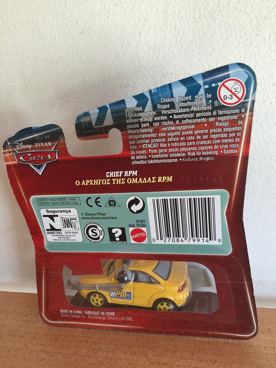 Mattel Disney Pixar Cars CHIEF RPM #77 Metallo MOC, 2010