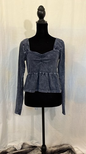 Top corto ROXY Dancing Days Denim Look - Denim Blue Look - Talla XS - NUEVO CON ETIQUETAS - Imagen 4 de 15