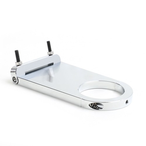 Universal Street Rod 2 1/2" Steering Bracket 5 1/2" Column Drop Polished Chrome - Picture 2 of 6