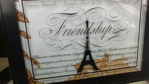 Metal Eiffel Tower Paris Friendship Free-Standing Multi-Photo Holder CUTE FRENCH