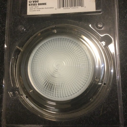 RV/Boat Done Light/ 12v Switch/ Bulb Included 6” Base. - Picture 4 of 5