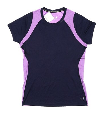 Smartwool L17123 Women's Merino 150 Baselayer Colorblock SS Navy Top Size Large