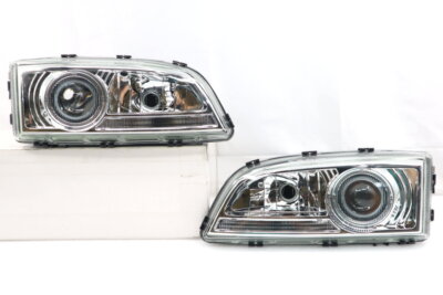 C70 S70~96 97~00-Sedan Clear / Chrome Projector Glass Headlight