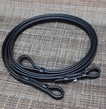 56"   1/2" Full Reins Black Leather 
