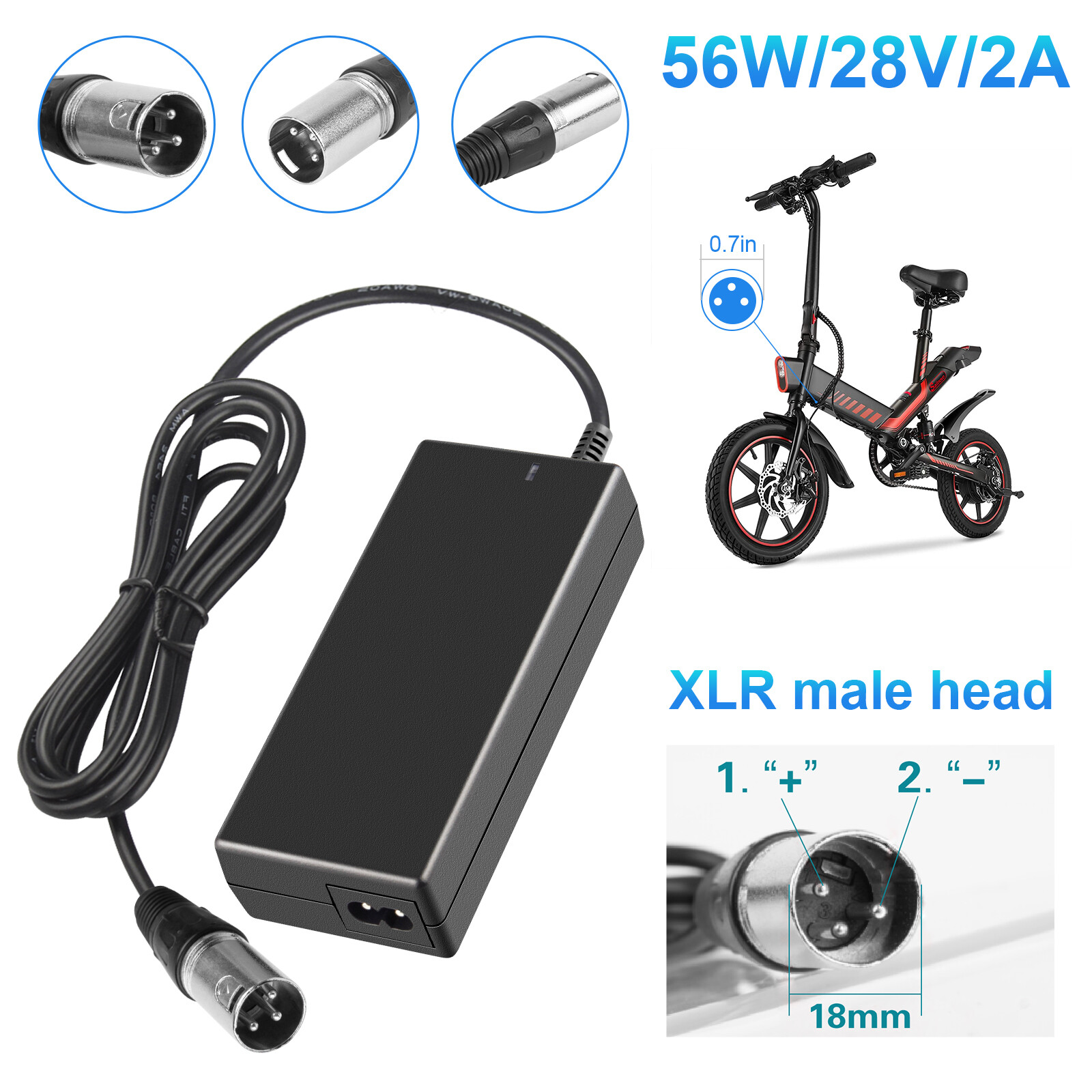 24V Battery Charger For Mobility Electric Scooter wheelchair Jazzy