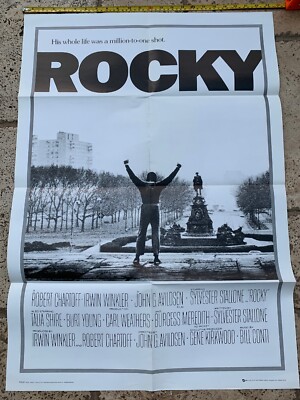 Huge Double Sided Rocky Film Poster 33” x 23” VGC