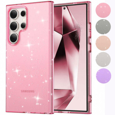 Für Samsung Galaxy S26 Ultra Plus S25 S24 S23 A57 A37 A16 Klar Glitzer Hülle