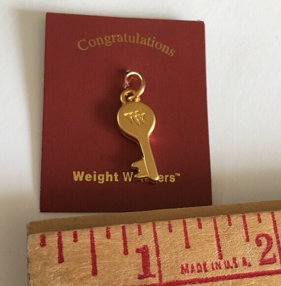 Weight Watchers Key Charm Gold Tone New A4 eBay