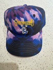Grateful Dead Tye dye hat with Dancing Bear on front Purple
