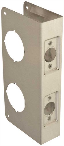 Don Jo 943-S-CW DON-JO WRAP-AROUND LOCKSET DEADLOCK PLATE 9 in SILVER 2-3/4 in - Picture 2 of 2