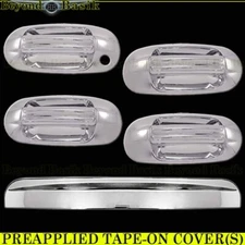 2003-2007 Ford Expedition Chrome 4 Door Handle COVERS w/o PSK+UPPER Tailgate