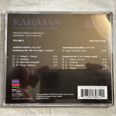 Karajan: The Legendary Decca Recordings, Vol. 2 (CD, Musical
