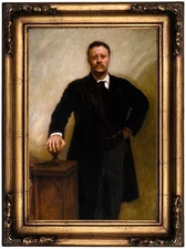 Sargent Theodore Roosevelt 1903 Wood Framed Canvas Print Repro 12x18