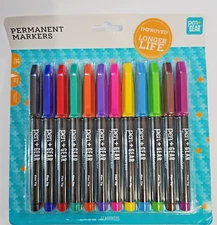Pen + Gear Permanent Markers Fine Tip, 12 Count Assorted ~ Women-Owned Business